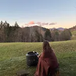 Countryside With Mountain View