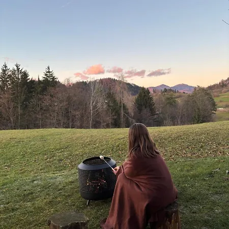 Countryside With Mountain View