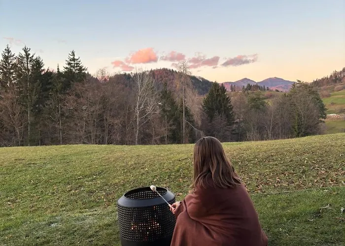 Countryside With Mountain View